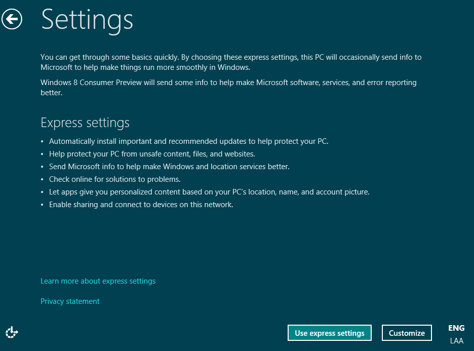 Instalación de Windows 8 Consumer Preview